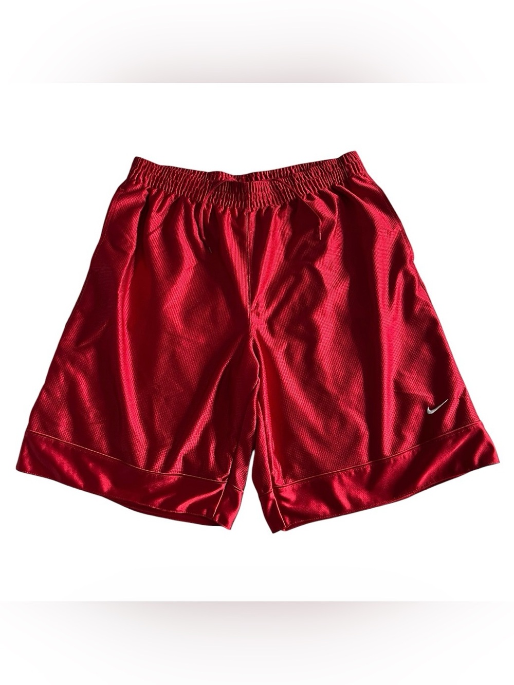 VINTAGE Nike Y2K Shorts Men’s XL Medium Red Elastic Waist Basketball Athletic